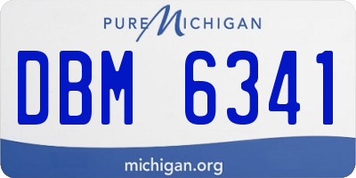 MI license plate DBM6341