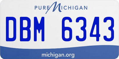 MI license plate DBM6343