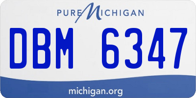 MI license plate DBM6347