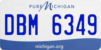 MI license plate DBM6349