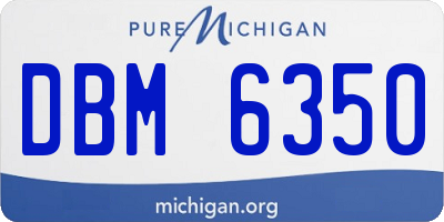 MI license plate DBM6350