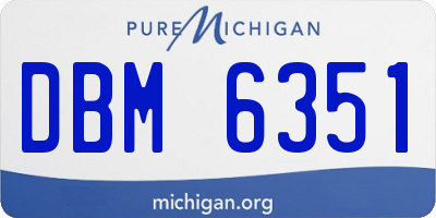 MI license plate DBM6351