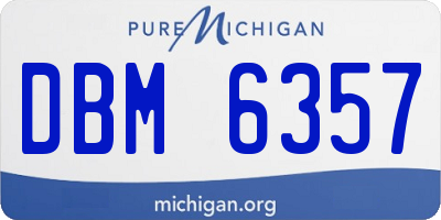 MI license plate DBM6357