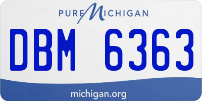 MI license plate DBM6363