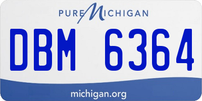 MI license plate DBM6364