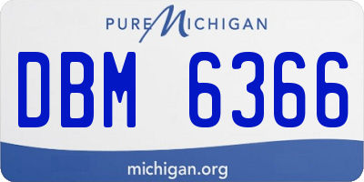 MI license plate DBM6366