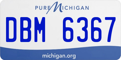 MI license plate DBM6367