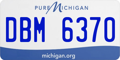 MI license plate DBM6370