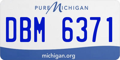 MI license plate DBM6371