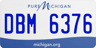 MI license plate DBM6376