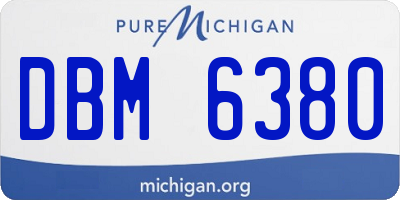 MI license plate DBM6380