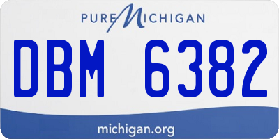 MI license plate DBM6382