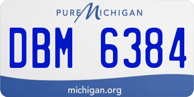 MI license plate DBM6384