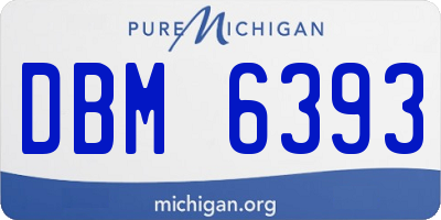 MI license plate DBM6393