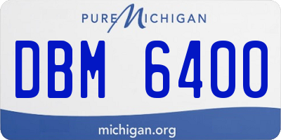 MI license plate DBM6400