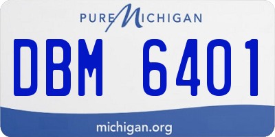 MI license plate DBM6401