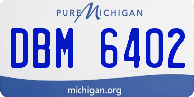 MI license plate DBM6402