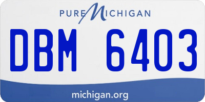 MI license plate DBM6403