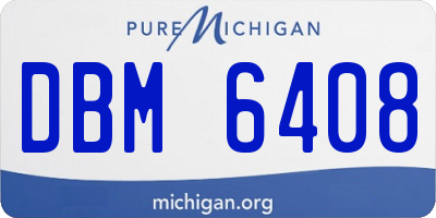 MI license plate DBM6408