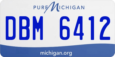 MI license plate DBM6412