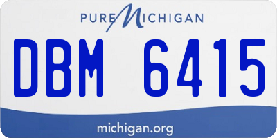 MI license plate DBM6415