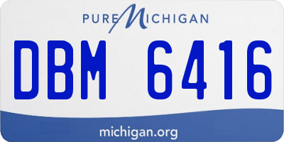 MI license plate DBM6416