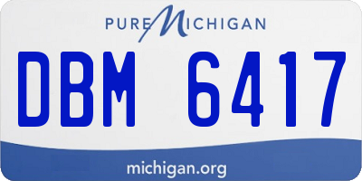 MI license plate DBM6417