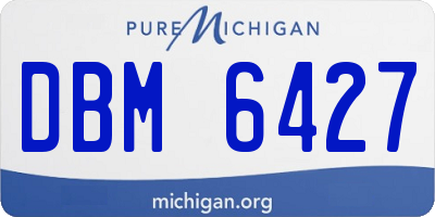 MI license plate DBM6427