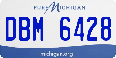 MI license plate DBM6428
