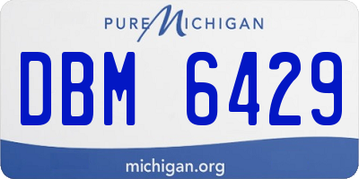 MI license plate DBM6429