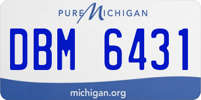 MI license plate DBM6431
