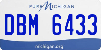 MI license plate DBM6433