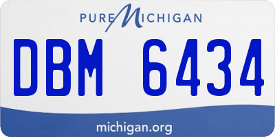 MI license plate DBM6434