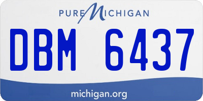 MI license plate DBM6437
