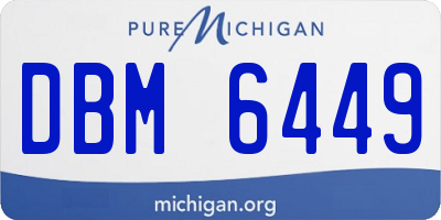 MI license plate DBM6449