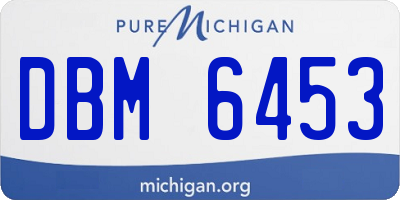 MI license plate DBM6453