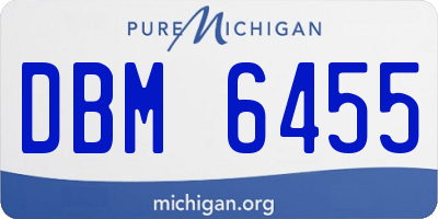 MI license plate DBM6455