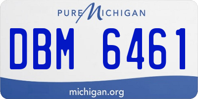 MI license plate DBM6461