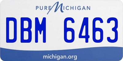 MI license plate DBM6463