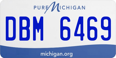 MI license plate DBM6469
