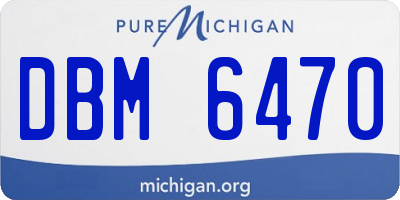 MI license plate DBM6470