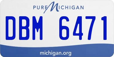 MI license plate DBM6471