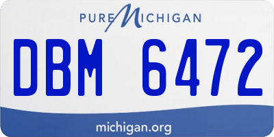MI license plate DBM6472