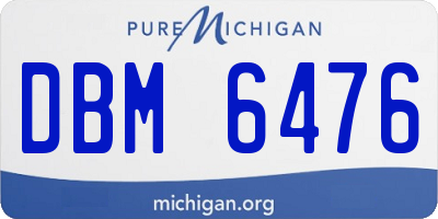 MI license plate DBM6476