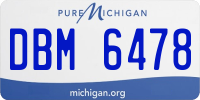 MI license plate DBM6478