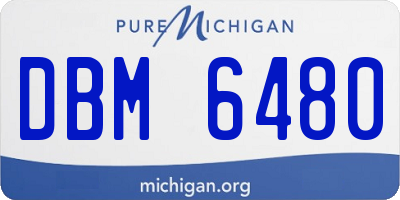 MI license plate DBM6480