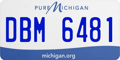 MI license plate DBM6481