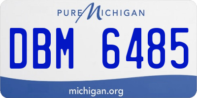 MI license plate DBM6485