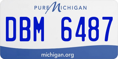 MI license plate DBM6487