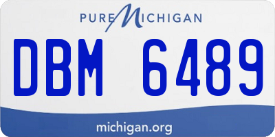 MI license plate DBM6489